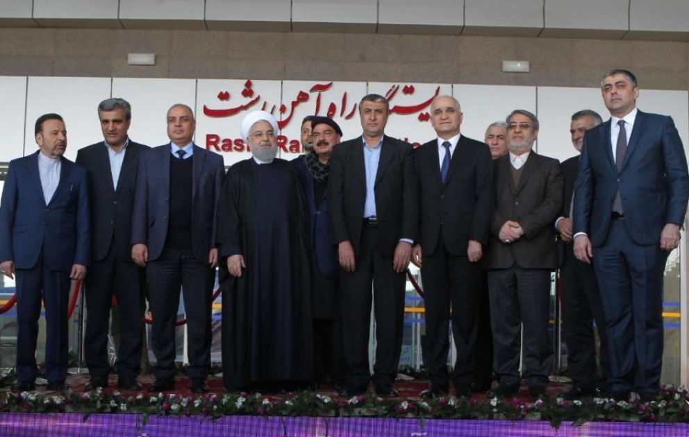 İranda Qəzvin-Rəşt dəmir yolunun açılışı olub VİDEO