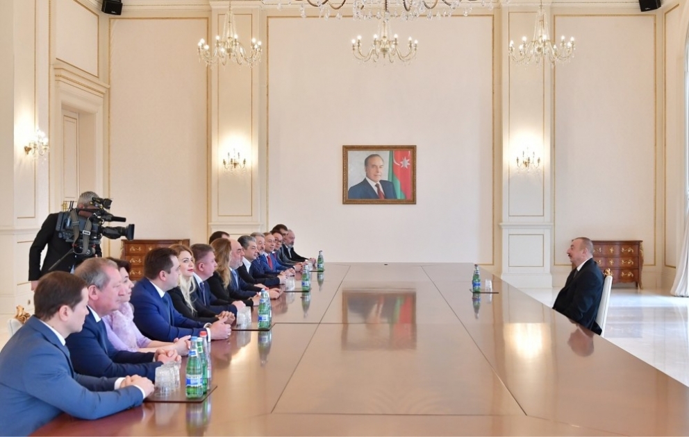 Präsident Ilham Aliyev empfängt jüdische Delegation aus Russland VIDEO