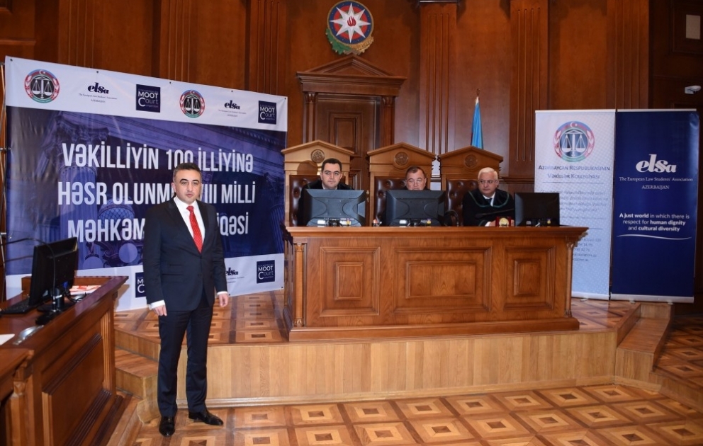 Azərbaycan vəkilliyinin 100 illiyinə həsr olunmuş məhkəmə müsabiqəsinin qalibləri təltif edilib VİDEO