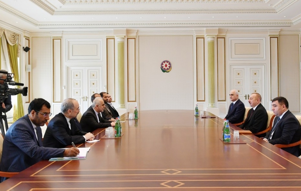 Staatspräsident Ilham Aliyev empfängt iranische Delegation VIDEO