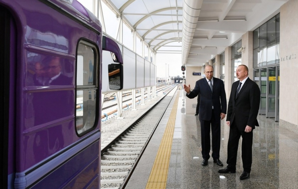 President Ilham Aliyev viewed conditions created at Bakmil station of Baku Metro after major overhaul VIDEO