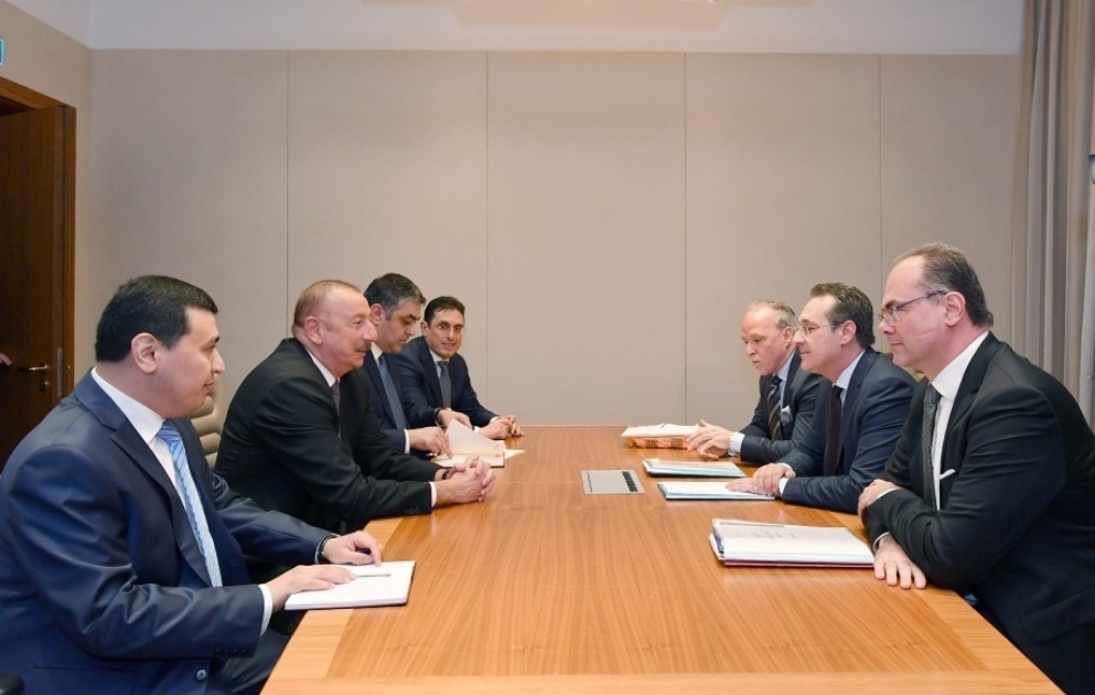 Präsident Ilham Aliyev trifft Österreichs Vizekanzler Heinz-Christian Strache VIDEO