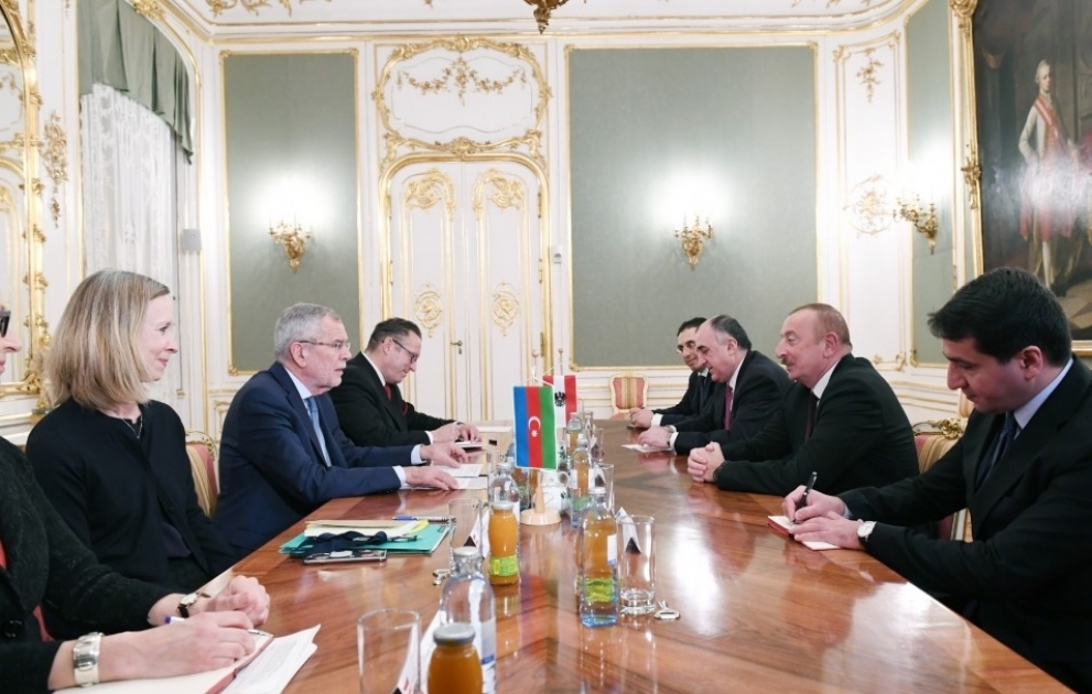 Treffen von Präsident Ilham Aliyev mit Bundespräsident Alexander Van der Bellen VIDEO