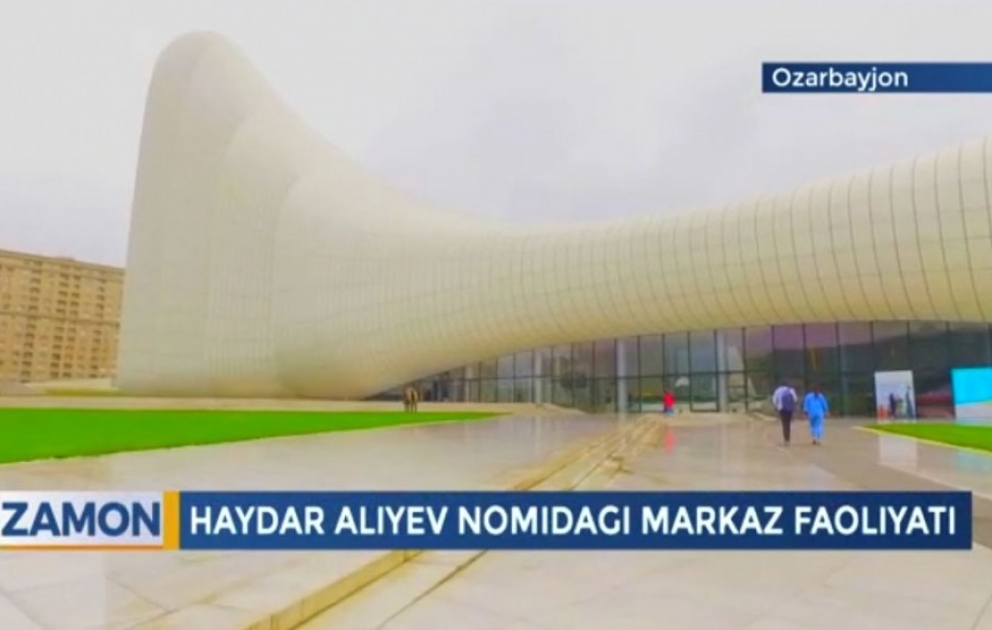 Özbəkistanın “Sevimli” televiziya kanalında Heydər Əliyev Mərkəzi haqqında veriliş yayımlanıb VİDEO
