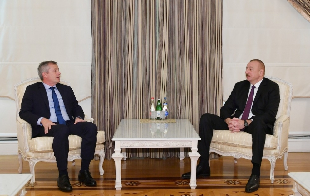 Präsident Ilham Aliyev empfängt den Präsidenten der argentinischen Abgeordnetenkammer VIDEO