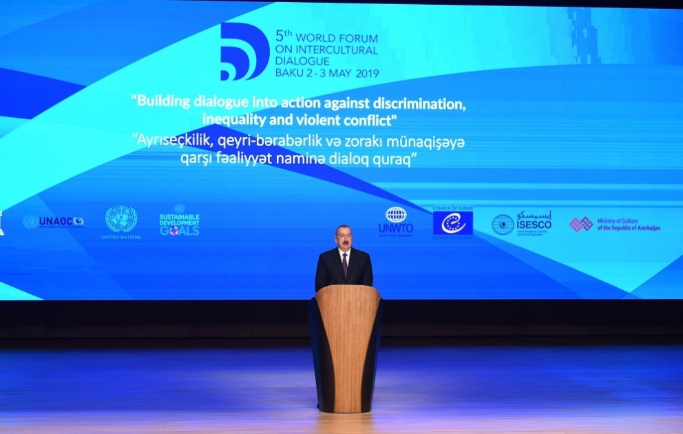 5. Welt-Forum des Interkulturellen Dialogs: Präsident Ilham Aliyev nahm an Eröffnungszeremonie teil VIDEO