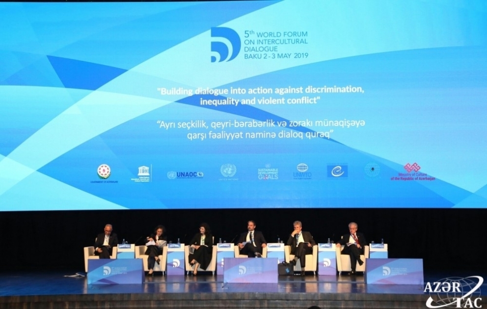 Ümumdünya Mədəniyyətlərarası Dialoq Forumu çərçivəsində beynəlxalq təşkilatların yüksək səviyyəli görüşü keçirilib YENİLƏNİB VİDEO