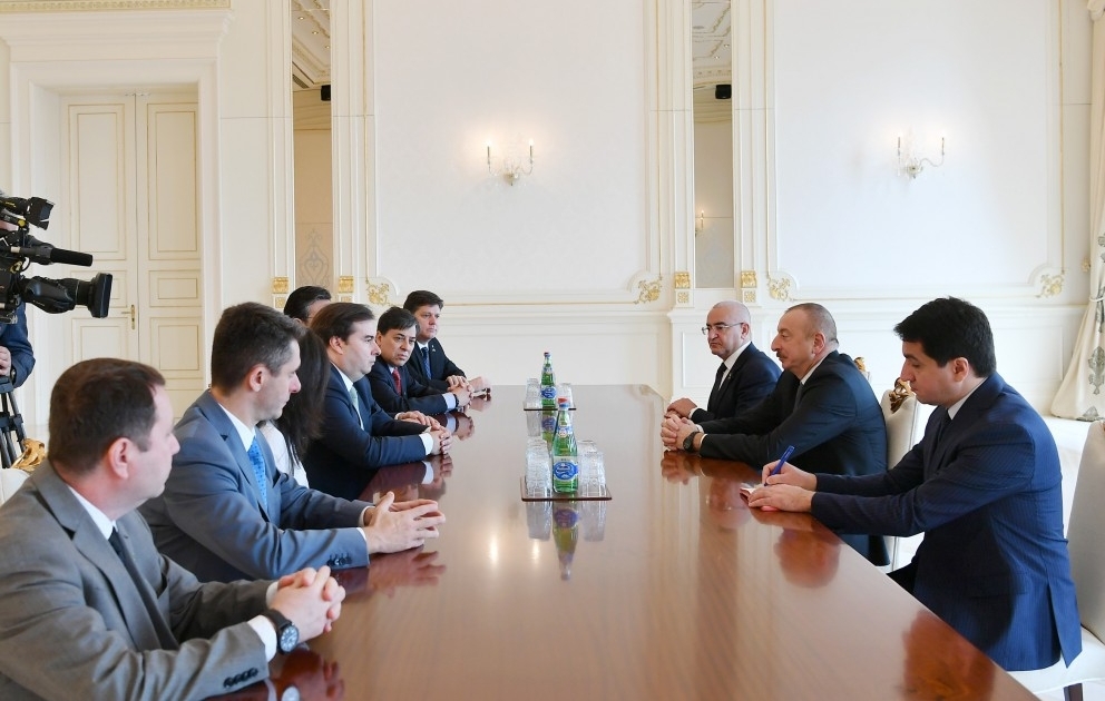Präsident Ilham Aliyev empfängt den Präsidenten des brasilianischen Abgeordnetenhauses VIDEO