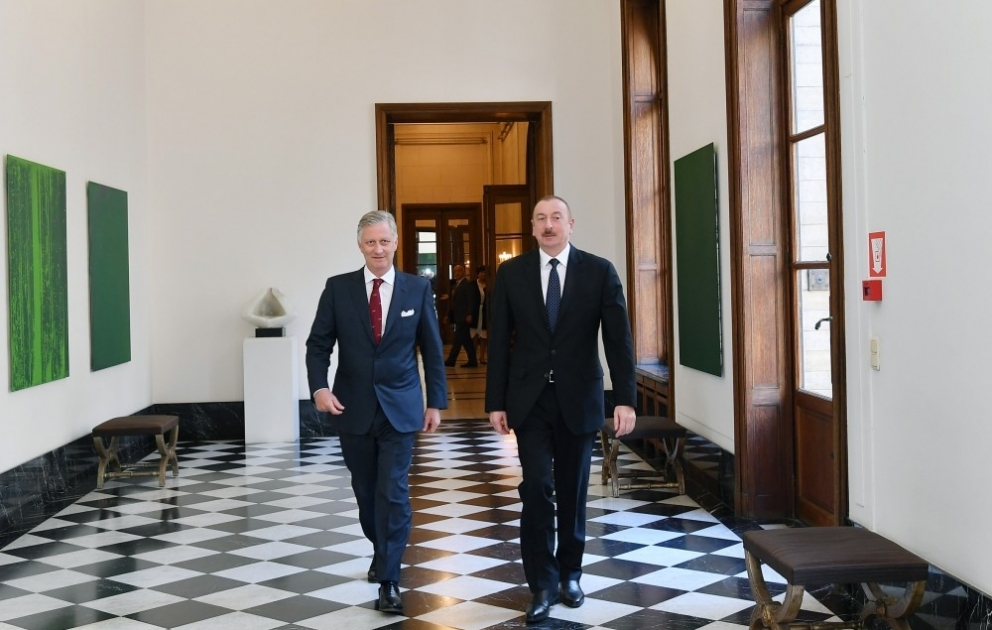 President Ilham Aliyev met with King Philippe of Belgium in Brussels VIDEO
