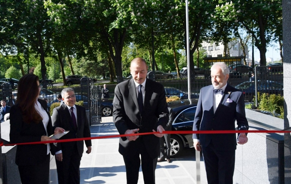 President Ilham Aliyev attended inauguration of new building of Azerbaijan`s Embassy in Belgium VIDEO