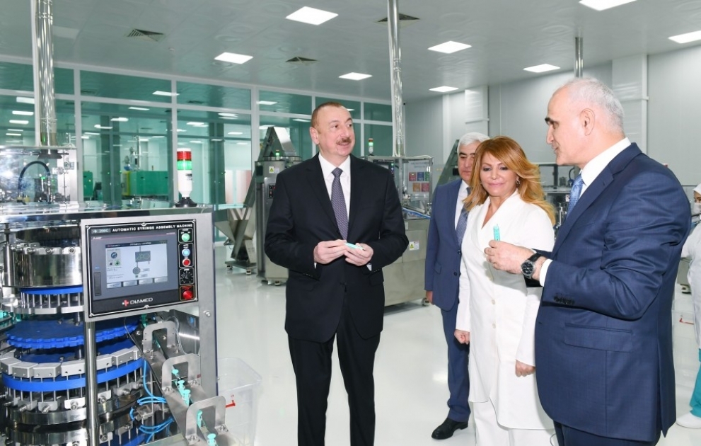 President Ilham Aliyev attended opening of “Diamed” syringe plant in Pirallahi Industrial Park VIDEO