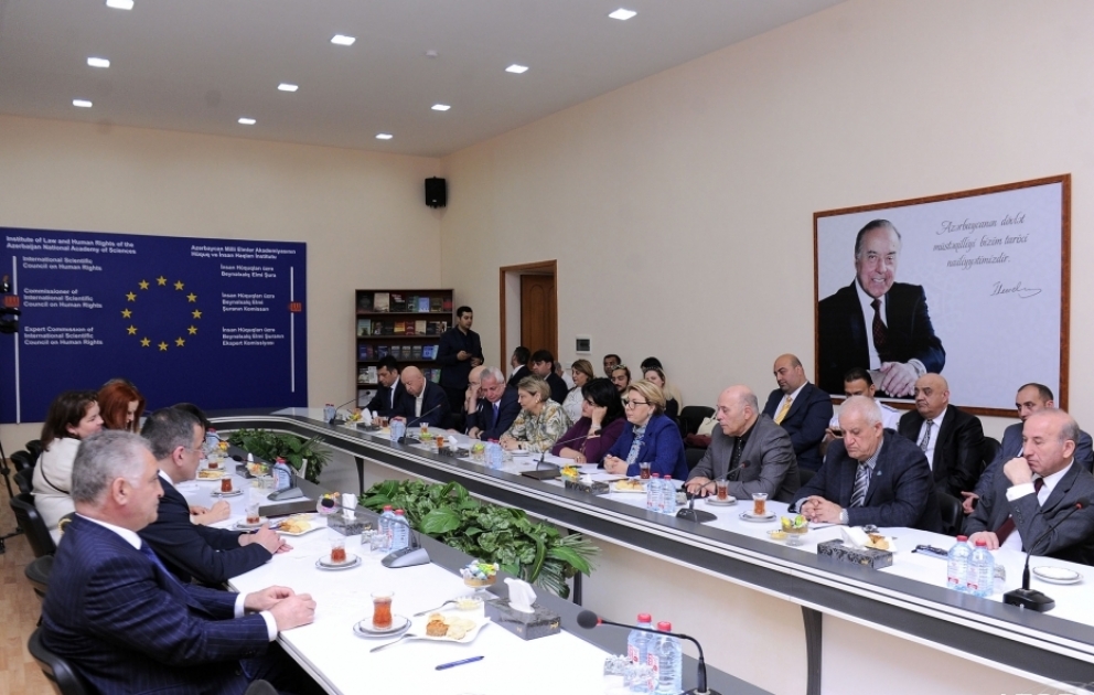 Rusiya Elmlər Akademiyasının vitse-prezidenti AMEA-nın Hüquq və İnsan Haqları İnstitutunda olub VİDEO