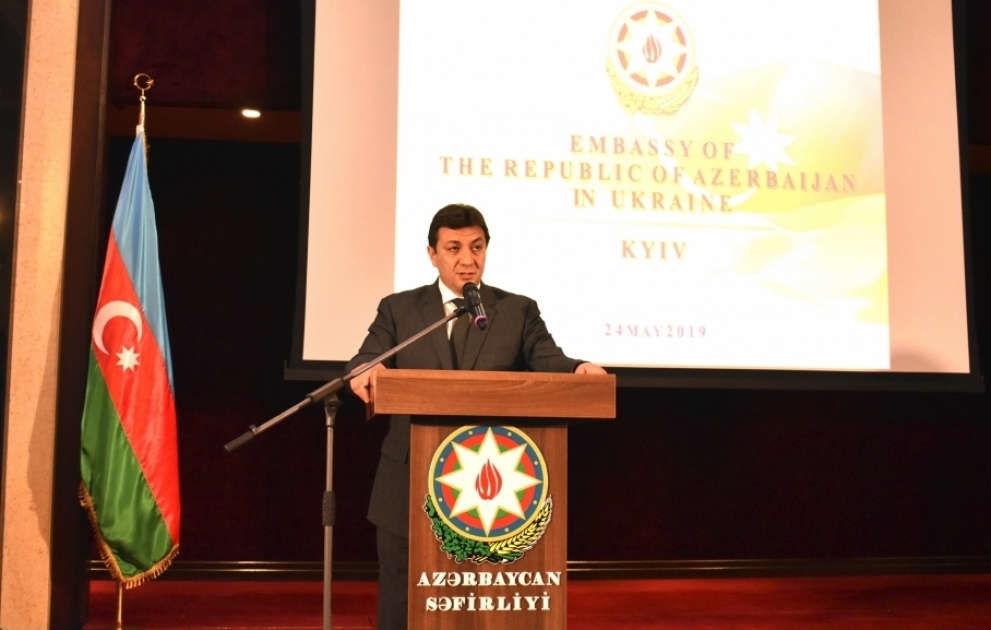 Respublika Günü və Azərbaycanın diplomatik xidmət orqanlarının 100 illiyi münasibətilə Kiyevdə rəsmi qəbul keçirilib VİDEO