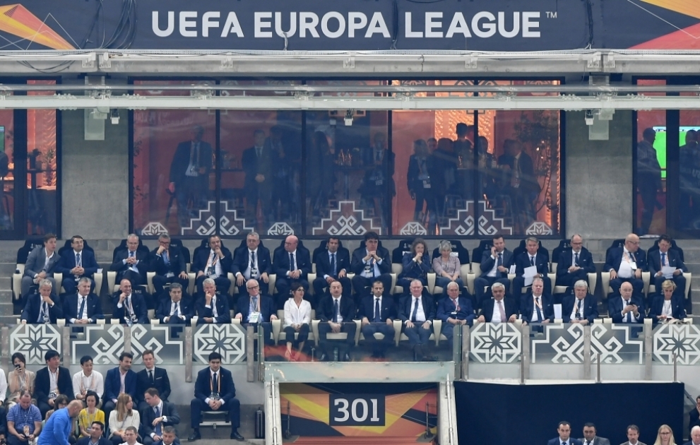 Bakı Olimpiya Stadionunda UEFA Avropa Liqasının final qarşılaşmasının qalibi “Çelsi” komandası olub Azərbaycan Prezidenti İlham Əliyev final oyununa baxıb  YENİLƏNİB VİDEO