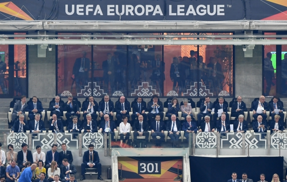 Chelsea remporte la Ligue Europa jouée au Stade olympique de Bakou  Le président azerbaïdjanais Ilham Aliyev a assisté à la finale VIDEO