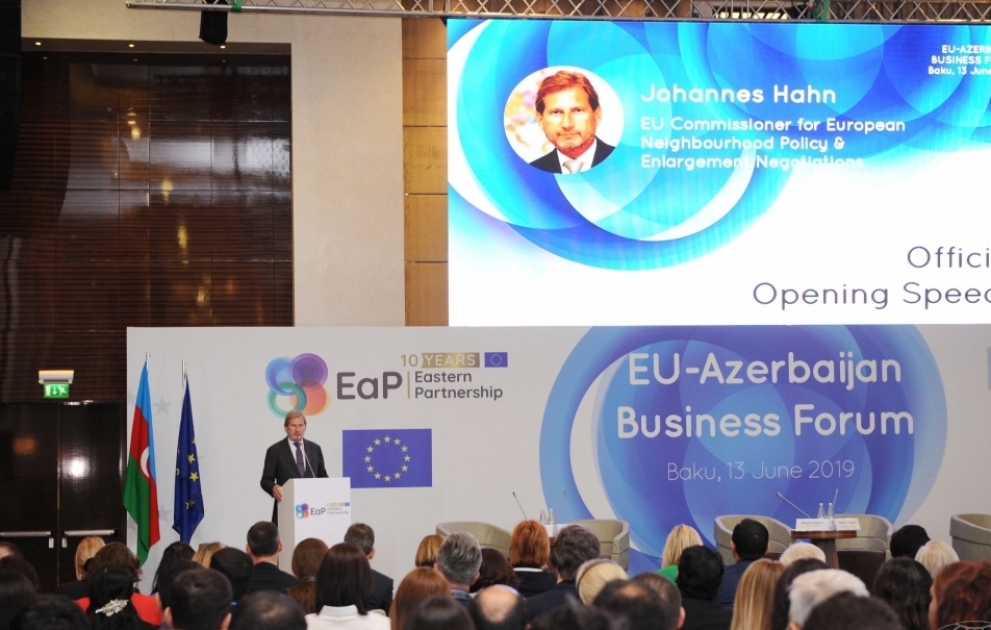 Wirtschaftsforum Aserbaidschan-EU in Baku VIDEO