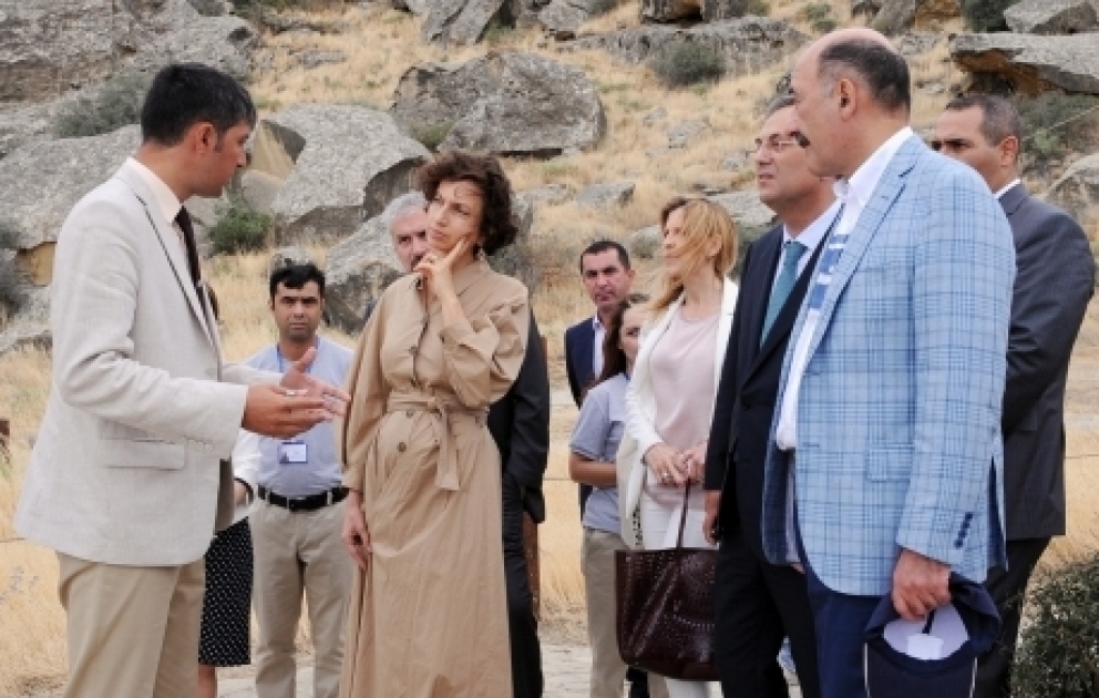 UNESCO Director-General visits Gobustan National Historical-Artistic Reserve VIDEO