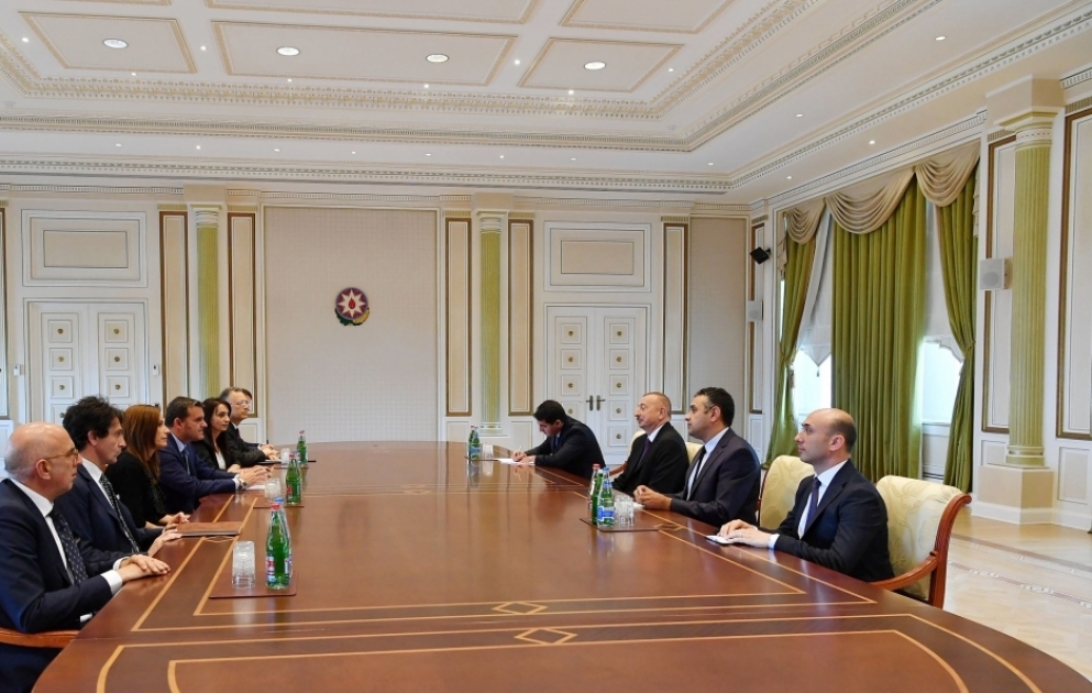 Präsident Ilham Aliyev empfängt Italiens Agrarminister Gian Marco Centinaio VIDEO