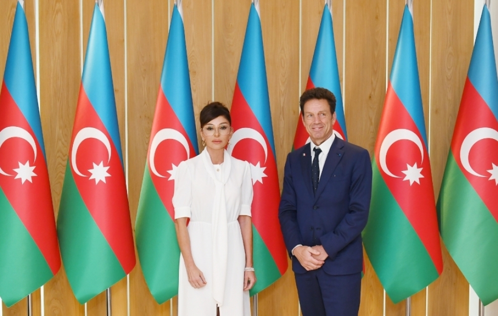 Azərbaycanın Birinci vitse-prezidenti Mehriban Əliyeva MEDEF Biznes Şurasının prezidenti ilə görüşüb YENİLƏNİB VİDEO