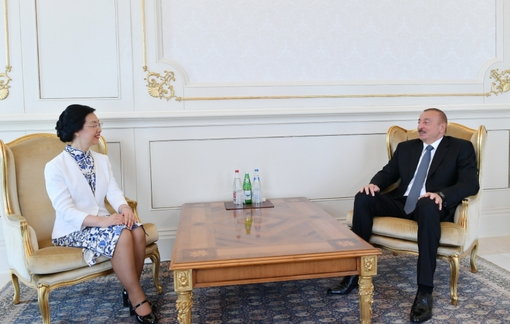 President Ilham Aliyev received credentials of incoming Chinese ambassador VIDEO