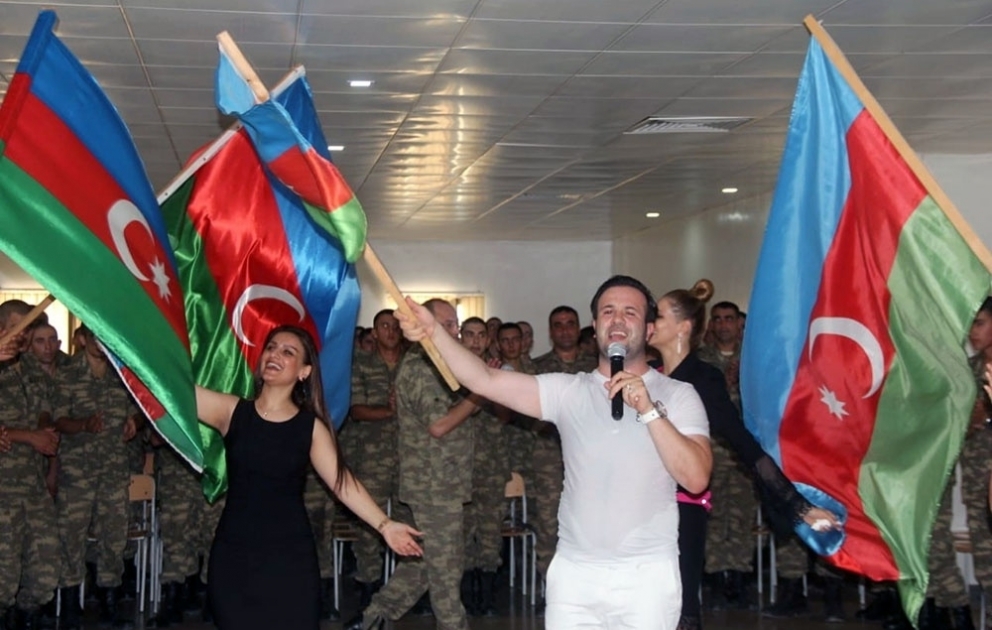 Cəbhə bölgəsində yerləşən hərbi hissədə tədbir keçirilib VİDEO