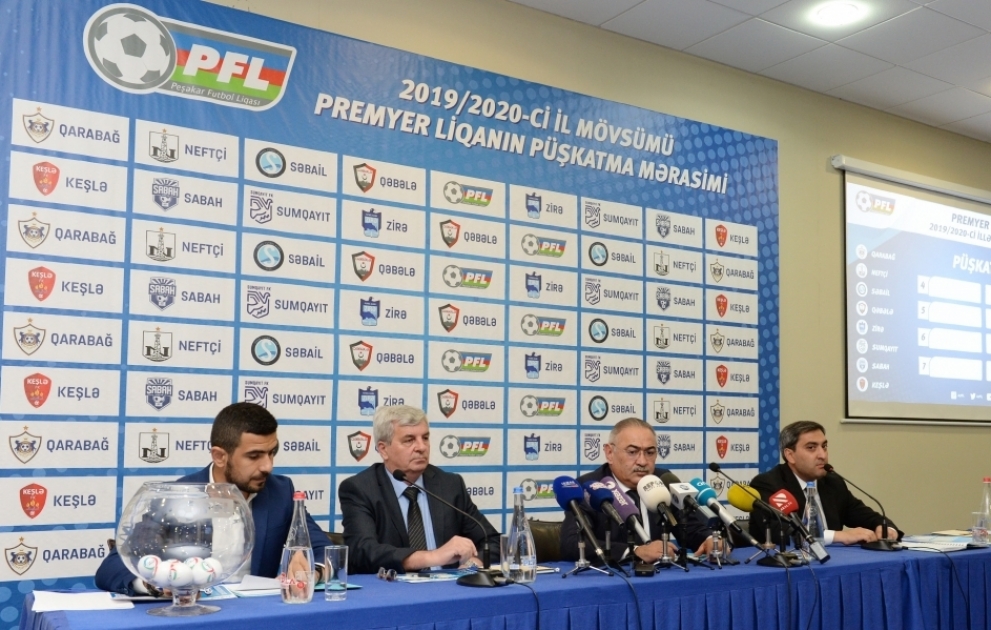 Futbol üzrə Azərbaycan Premyer Liqasının 2019-2020-ci il mövsümünün püşkü atılıb VİDEO
