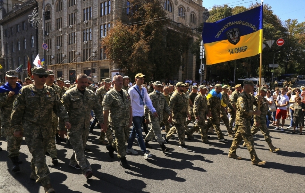 В Марше защитников ко Дню независимости Украины приняли участие около 12 тысяч человек ВИДЕО