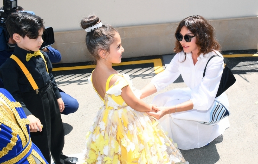 First Vice-President Mehriban Aliyeva attended opening of orphanage-kindergartens and joined festivities for children VIDEO