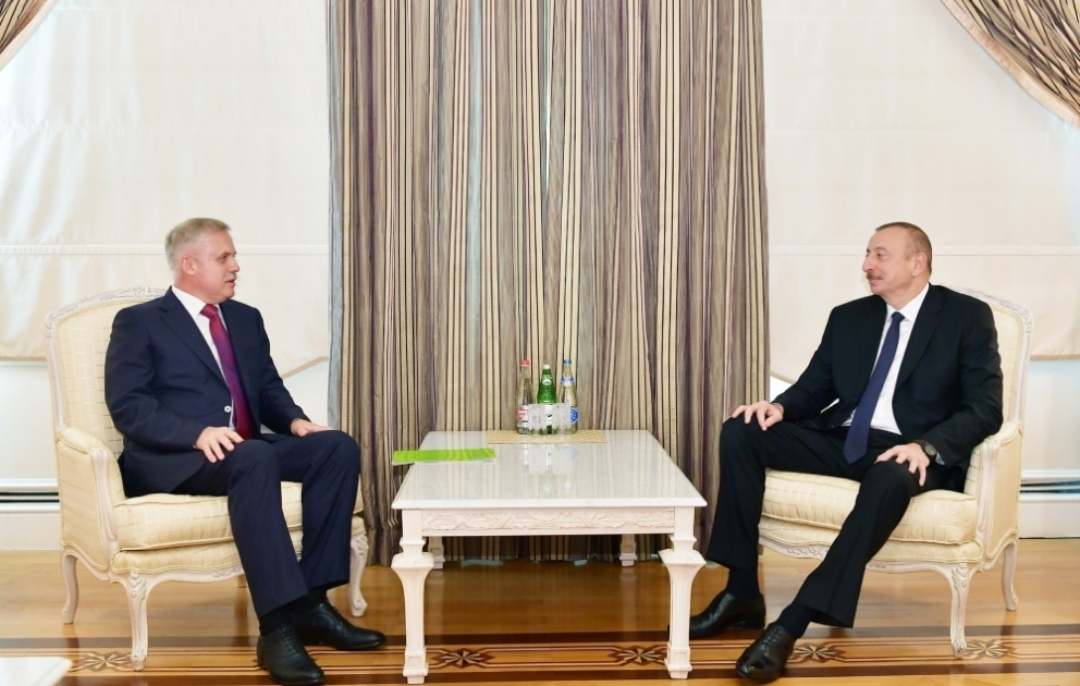 Prezident İlham Əliyev Belarus Təhlükəsizlik Şurasının dövlət katibinin başçılıq etdiyi nümayəndə heyətini qəbul edib YENİLƏNİB VİDEO