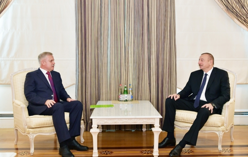 President Ilham Aliyev received delegation led by State Secretary of Security Council of Belarus VIDEO