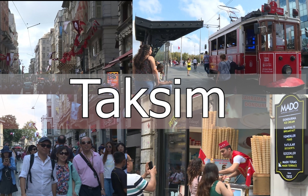 İstanbulun məşhur “Taksim” meydanı dünyanın ən çox turist qəbul edən məkanlarındandır VİDEO