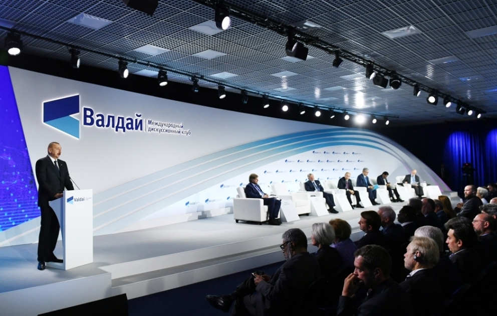 Sochi hosted plenary session of 16th Annual Meeting of Valdai International Discussion Club  President Ilham Aliyev attended the session VIDEO