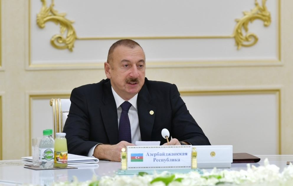 Prezident İlham Əliyev Aşqabadda MDB Dövlət Başçıları Şurasının məhdud tərkibdə iclasında iştirak edib YENİLƏNİB 2 VİDEO