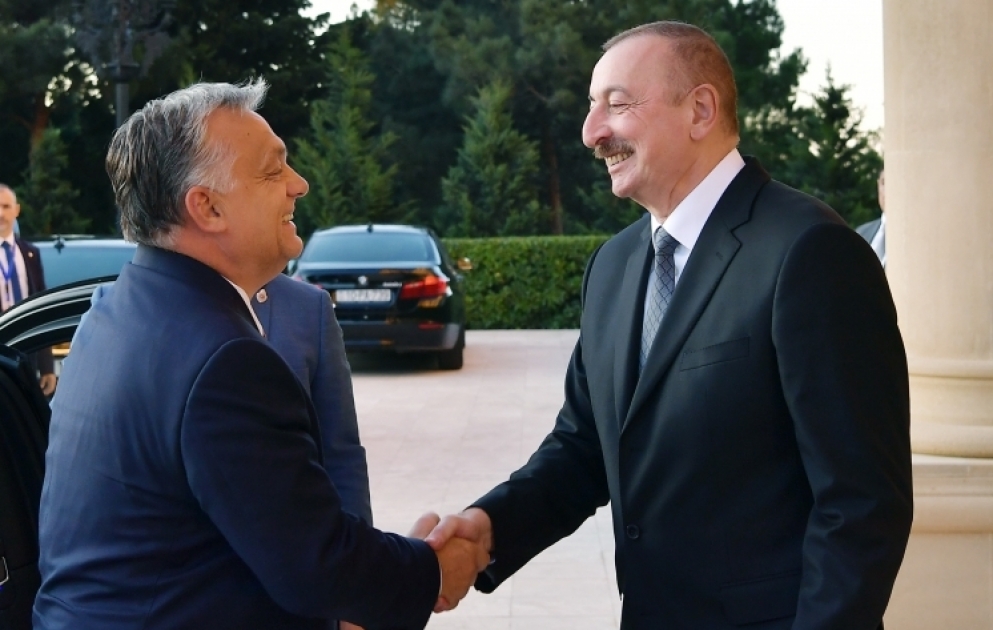 Azərbaycan Prezidenti İlham Əliyev Macarıstanın Baş Naziri Viktor Orban ilə görüşüb YENİLƏNİB VİDEO