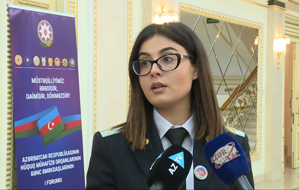 Səbinə Hüseynova: Hüquq mühafizə orqanlarında çalışan gənc xanımların sayının artması sevindirici haldır VİDEO