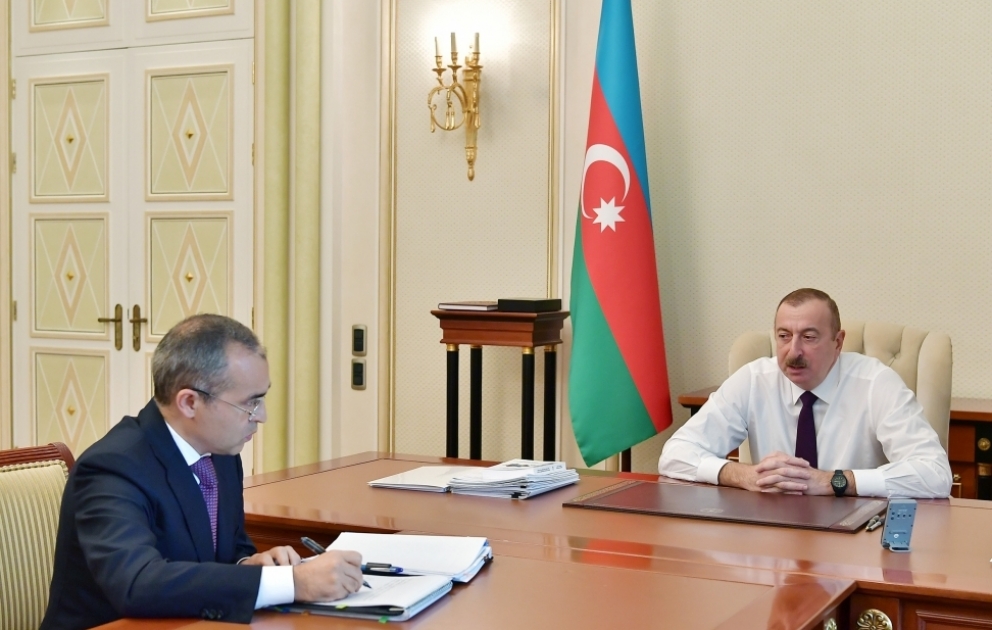 President Ilham Aliyev received Mikayil Jabbarov in connection with his appointment to new post VIDEO