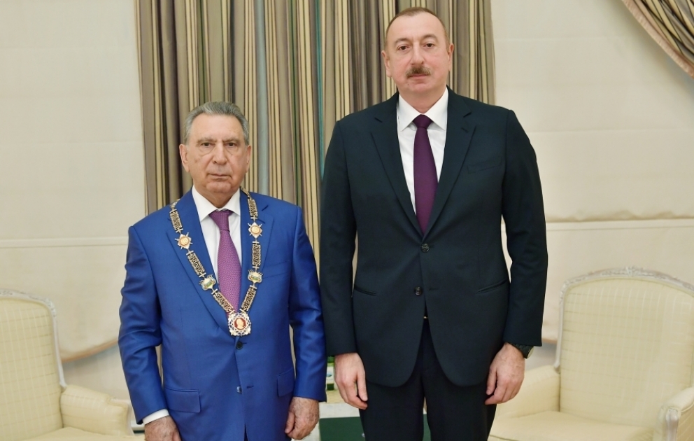 President Ilham Aliyev received Ramiz Mehdiyev and presented “Heydar Aliyev” Order to him VIDEO