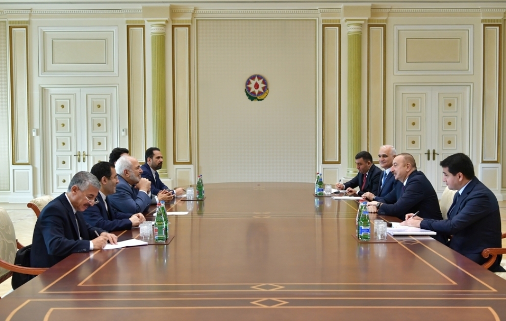 President Ilham Aliyev received delegation led by Iranian Foreign Minister VIDEO