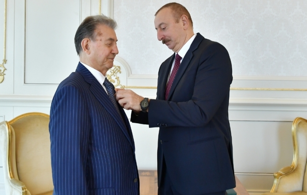 President Ilham Aliyev received academician Akif Alizade and presented "Labor" Order 1st Class to him VIDEO