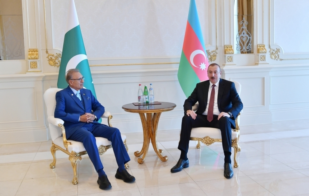Azərbaycan Prezidenti İlham Əliyevin Pakistan Prezidenti Arif Alvi ilə görüşü olub YENİLƏNİB VİDEO
