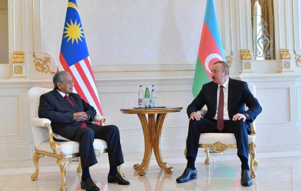 Prezident İlham Əliyev Malayziyanın Baş Naziri Mahathir Bin Mohamadı qəbul edib YENİLƏNİB VİDEO