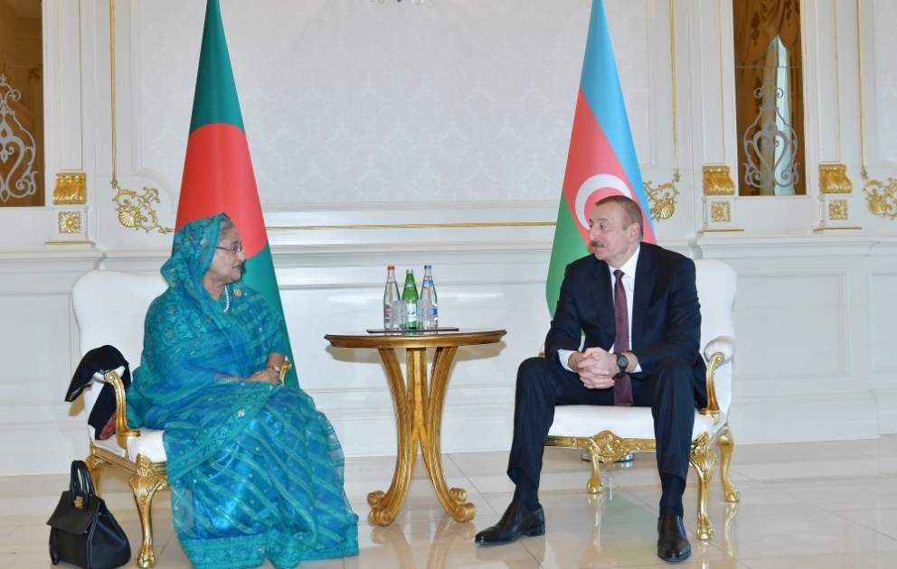 Präsident Ilham Aliyev empfängt Bangladeschs Premierministerin Scheich Hasina Wajed VIDEO
