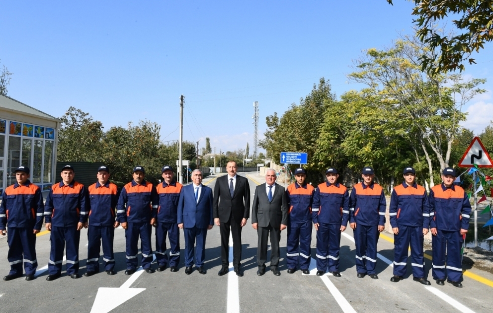 Ağdaş rayonunda yenidən qurulan Qolqəti-Dəhnəxəlil- Qoşaqovaq-Ərəbocağı avtomobil yolu istifadəyə verilib YENİLƏNİB VİDEO