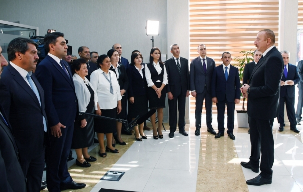 Ağdaş şəhərinin içməli su təchizatı və kanalizasiya sistemləri istismara verilib YENİLƏNİB VİDEO