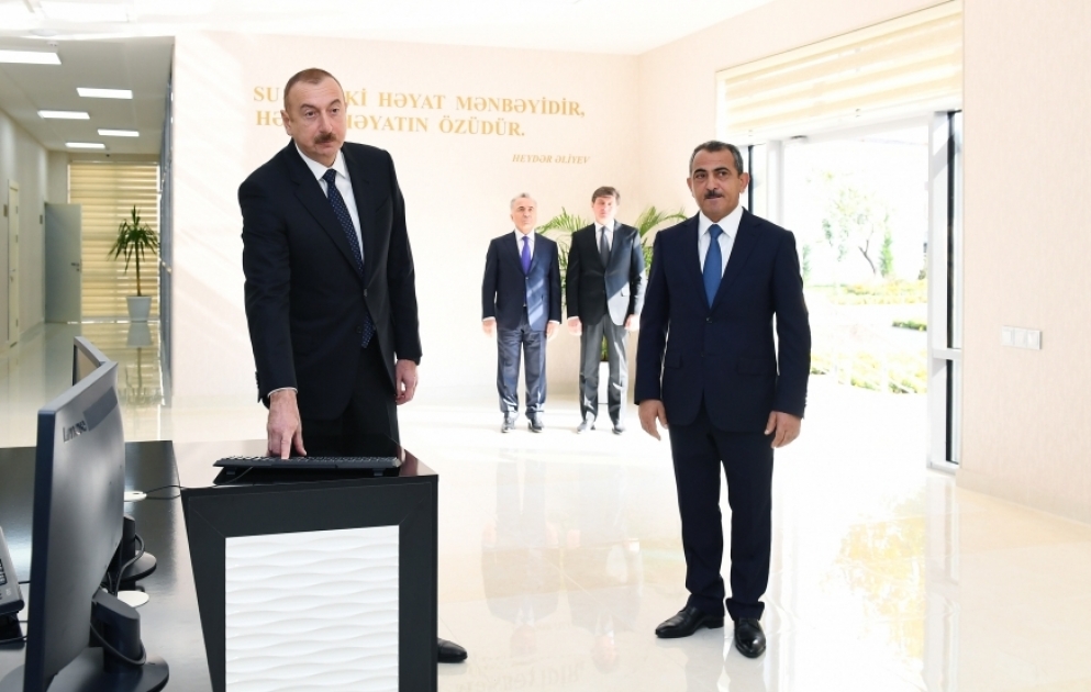 President Ilham Aliyev attended ceremony to launch water supply and sewage systems in Gabala VIDEO