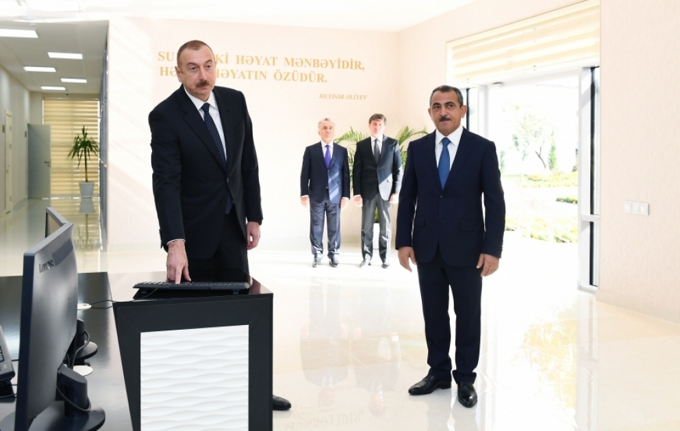 In Gabala Trinkwasserversorgungs- und Abwassersysteme nach Rekonstruktion in Betrieb genommen VIDEO