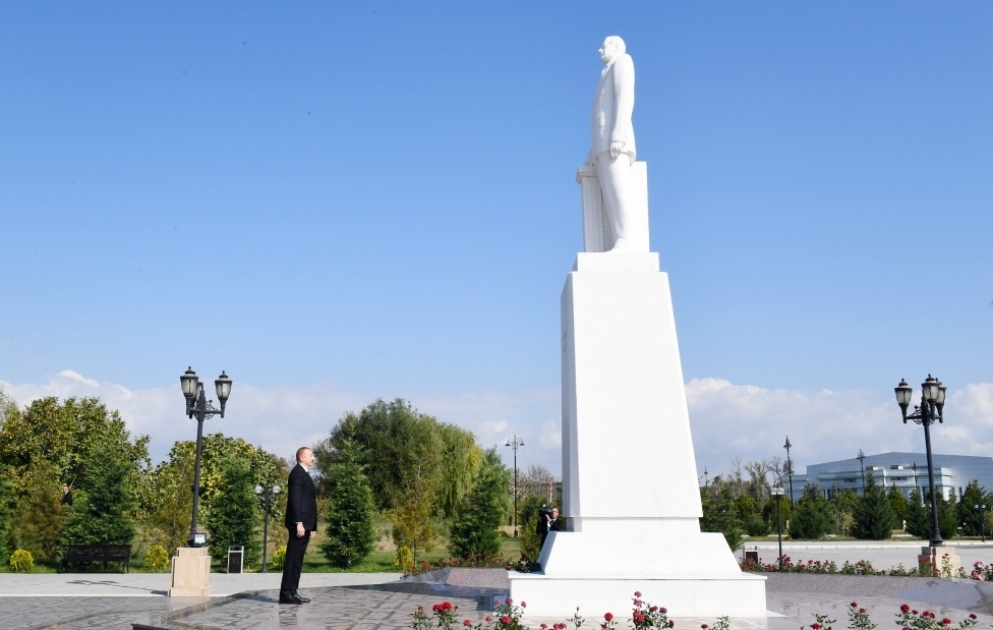 Déplacement du président Ilham Aliyev dans la région d’Aghdach VİDEO