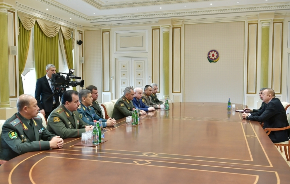 Президент Ильхам Алиев принял участников заседания Совета министров обороны СНГ  ОБНОВЛЕНО ВИДЕО
