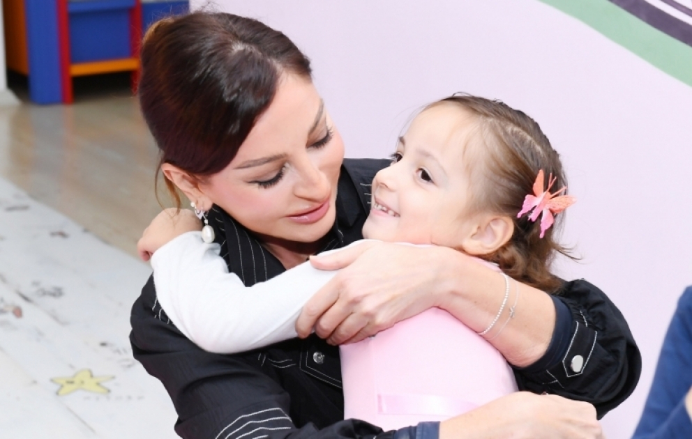 First Vice-President Mehriban Aliyeva visited orphanage-kindergarten No 64 in Narimanov district VIDEO