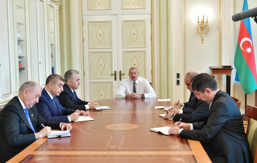 President Ilham Aliyev received newly appointed heads of executive authority of Shirvan City, Zardab District, and Surakhani, Yasamal and Khatai districts of Baku VIDEO